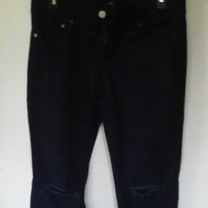 Rue 21 sz 3/4 Navy Blue Distressed Jeans